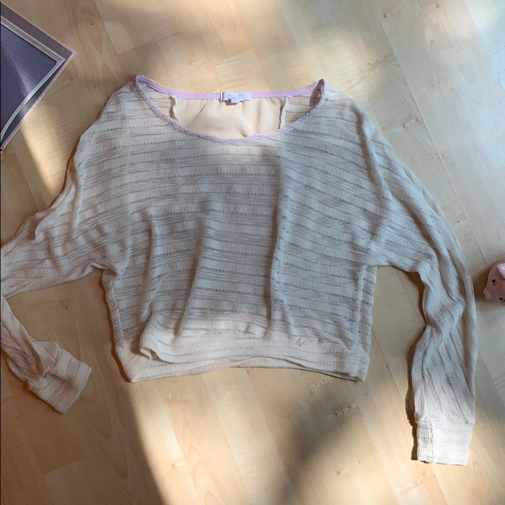 Delia’s Off-White Crochet Sweater, Juniors Small